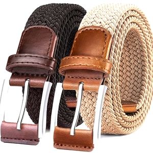 NWT 36" - 40" Belts 2 pack Green & Beige